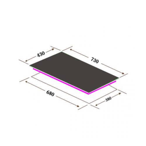 Bếp từ đôi Eurosun EU-T705PLUS lắp âm 3 Kích thước bếp từ đôi Eurosun EU-T705PLUS lắp âm