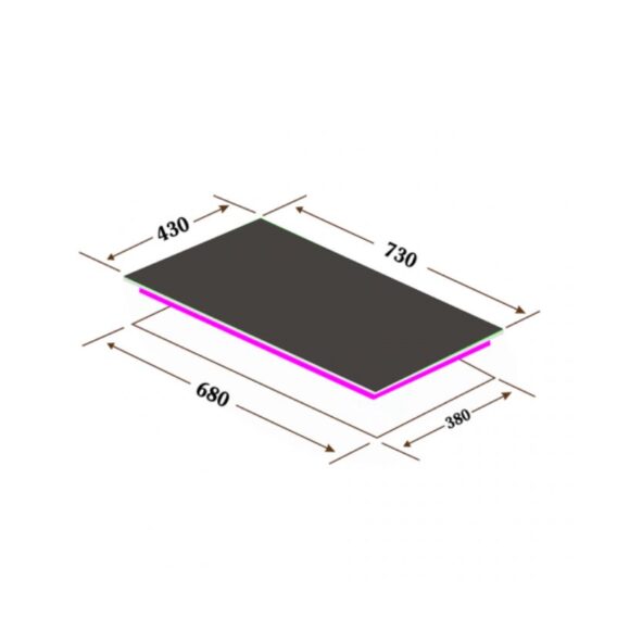 Kích thước bếp từ đôi Eurosun EU-T705PLUS lắp âm Kích thước bếp từ đôi Eurosun EU-T705PLUS lắp âm