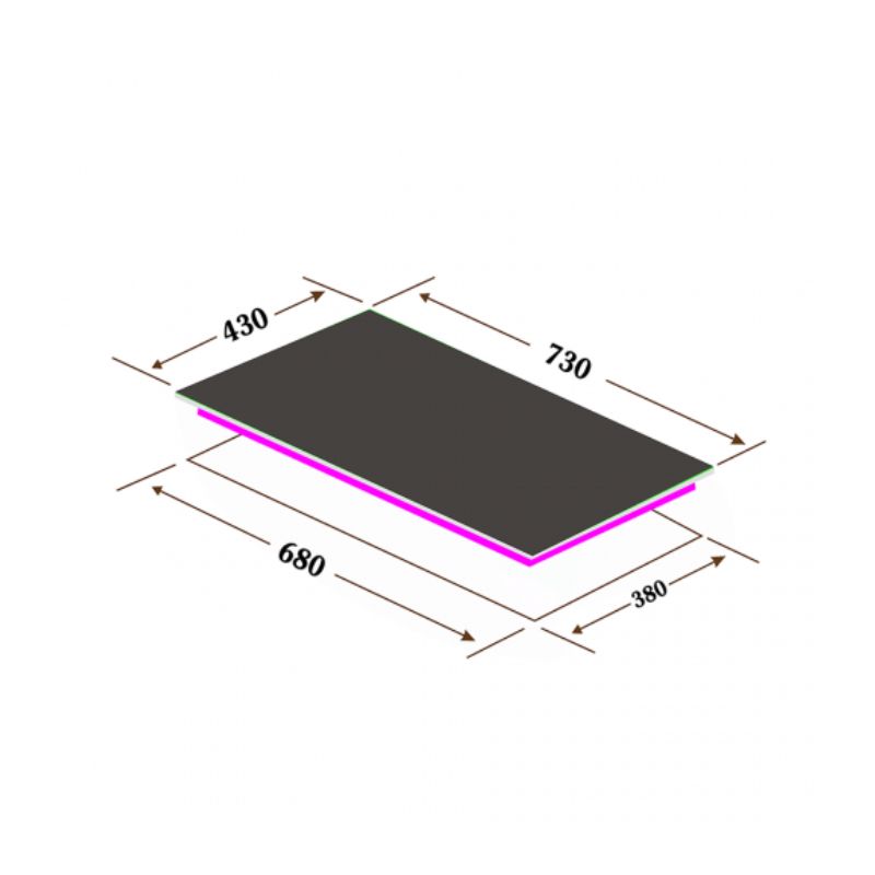 Kích thước bếp từ đôi Eurosun EU-T705PLUS lắp âm Kích thước bếp từ đôi Eurosun EU-T705PLUS lắp âm