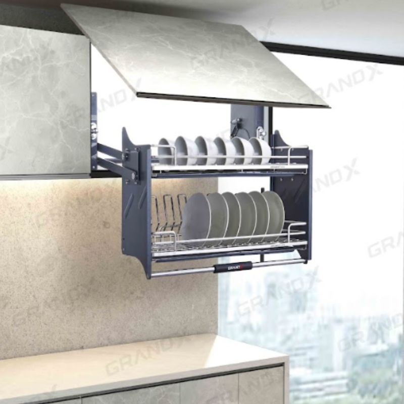 Ảnh giá bát đĩa nâng hạ nan Oval SUS304 Grandx XL.60M2 Ảnh giá bát đĩa nâng hạ nan Oval SUS304 Grandx XL.60M2