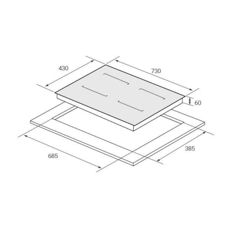 Kích thước bếp điện từ đôi Eurosun EU-T769Pro Kích thước bếp điện từ đôi Eurosun EU-T769Pro