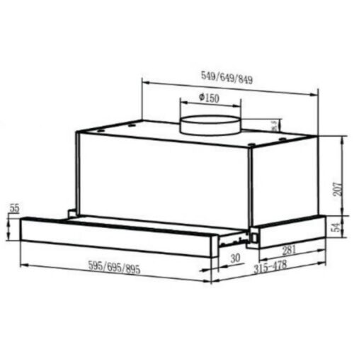 Máy hút mùi âm tủ Faster FS SYP 90EB 3 Thông số máy hút mùi âm tủ Faster FS SYP 90EB