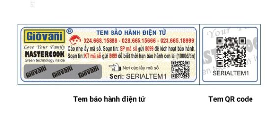 Hướng dẫn kích hoạt và tra cứu thông tin bảo hành sản phẩm GIOVANI