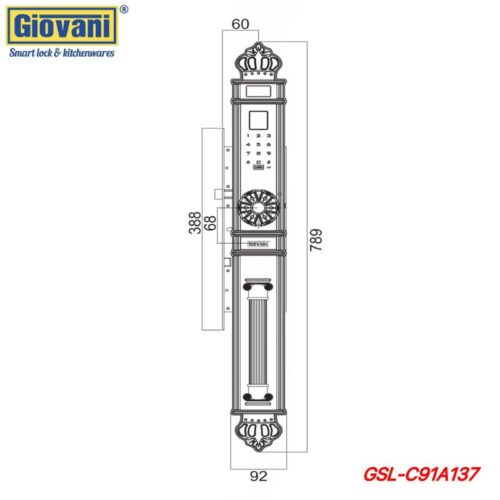 Thông số khóa vân tay thông minh GSL-C91A137