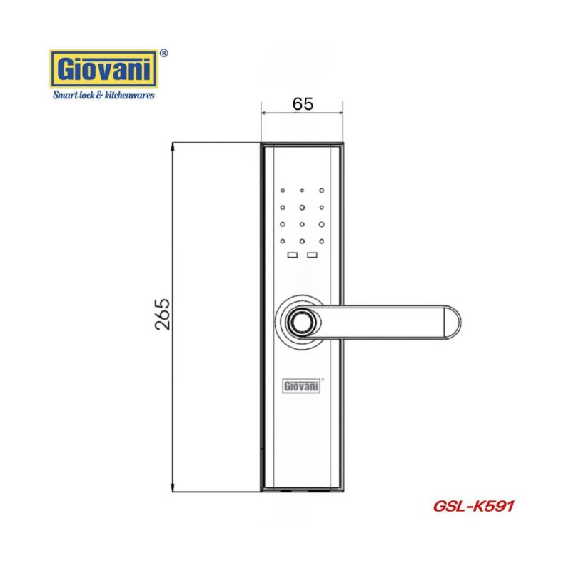 Thông số khóa vân tay thông minh GIOVANI GSL-K591C Thông số khóa vân tay thông minh GIOVANI GSL-K591C