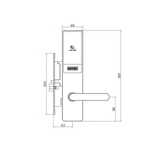 Khóa khách sạn GIOVANI GSL-X303 3 Thông số khóa khách sạn GIOVANI GSL-X303