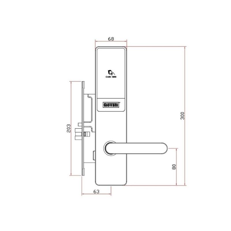 Thông số khóa khách sạn GIOVANI GSL-X303 Thông số khóa khách sạn GIOVANI GSL-X303