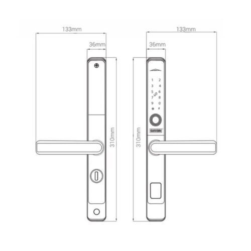 Thông số khóa vân tay cửa nhôm GIOVANI GSL-582G