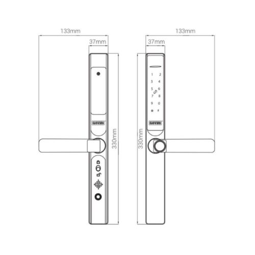 Khóa vân tay cửa nhôm GIOVANI GSL-586G 5 Thông số khóa vân tay cửa nhôm GIOVANI GSL-586G