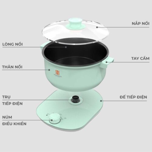 Nồi lẩu điện Hawonkoo HEH-100-GE 4 thiet ke noi lau dien hawonkoo heh 100 ge