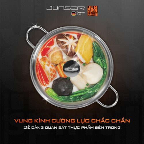 Bộ nồi Inox Junger CWJ-050 cao cấp 5 chi tiết 2 anh bo noi inox junger cwj 050