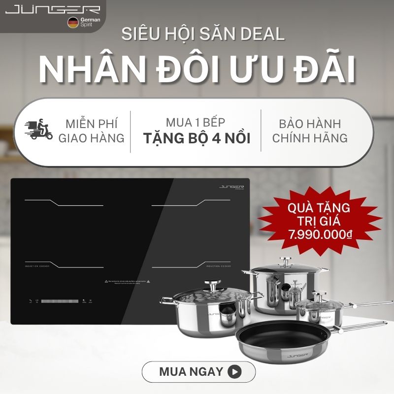 Bếp từ đôi Junger MK-22 lắp âm