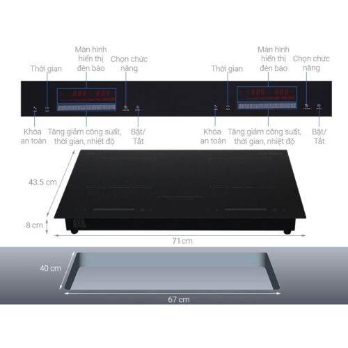 Bếp từ đôi Junger CEJ-200-II lắp âm 4 kich thuoc bep tu doi junger cej 200 ii lap am