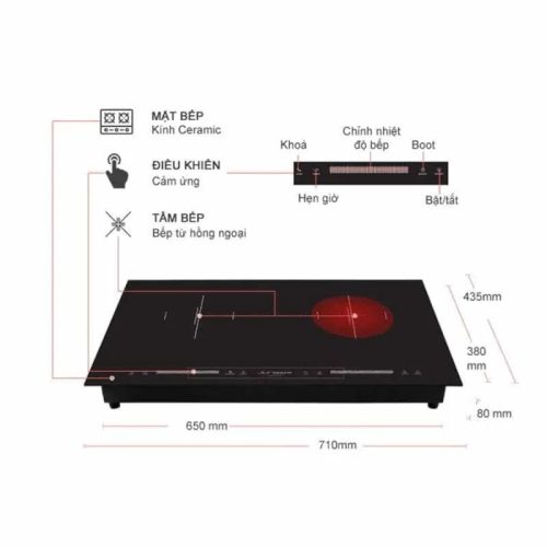 Bếp điện từ Junger CEJ-204-IF 6 Kích thước bếp điện từ Junger CEJ-204-IF