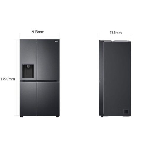 kich thuoc tu lanh 2 canh side by side inverter 635 lit lg gr d257wb