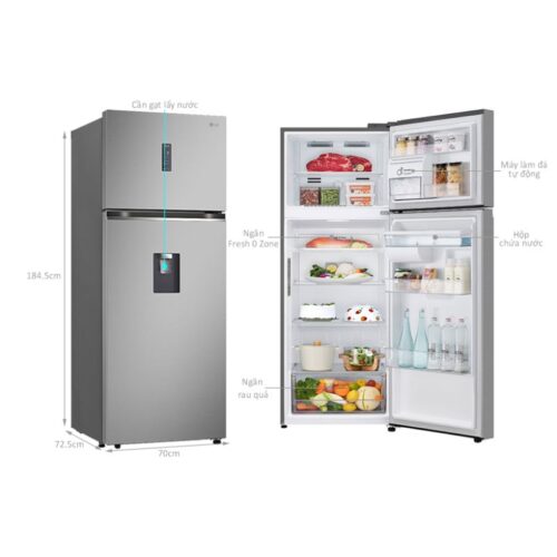 Tủ Lạnh 2 cánh Inverter 459 Lít LG LTD46SVMA 4 kich thuoc tu lanh lg inverter 459 lit ltd46svma