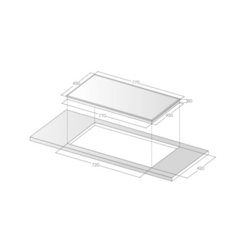 Kích thước Bếp từ Lorca LCI 829