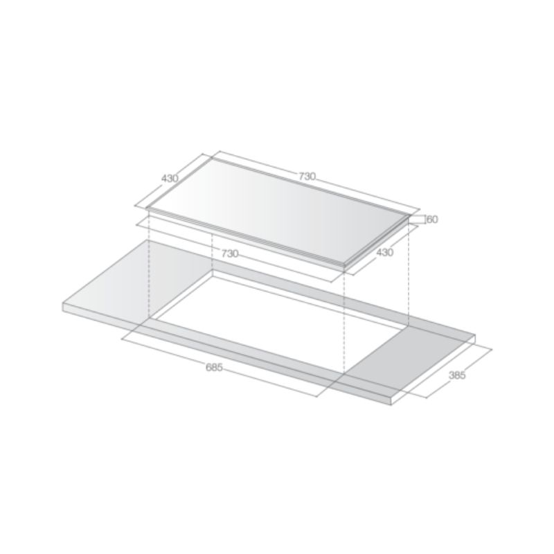 bep-tu-doi-lorca-lci-806d-2022 (3) Kích thước Bếp từ đôi Lorca LCI 806D-2022