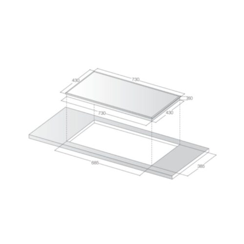 Bếp từ đôi Lorca TA-1008 PLUS 3 Kích thước Bếp từ đôi Lorca TA-1008 PLUS