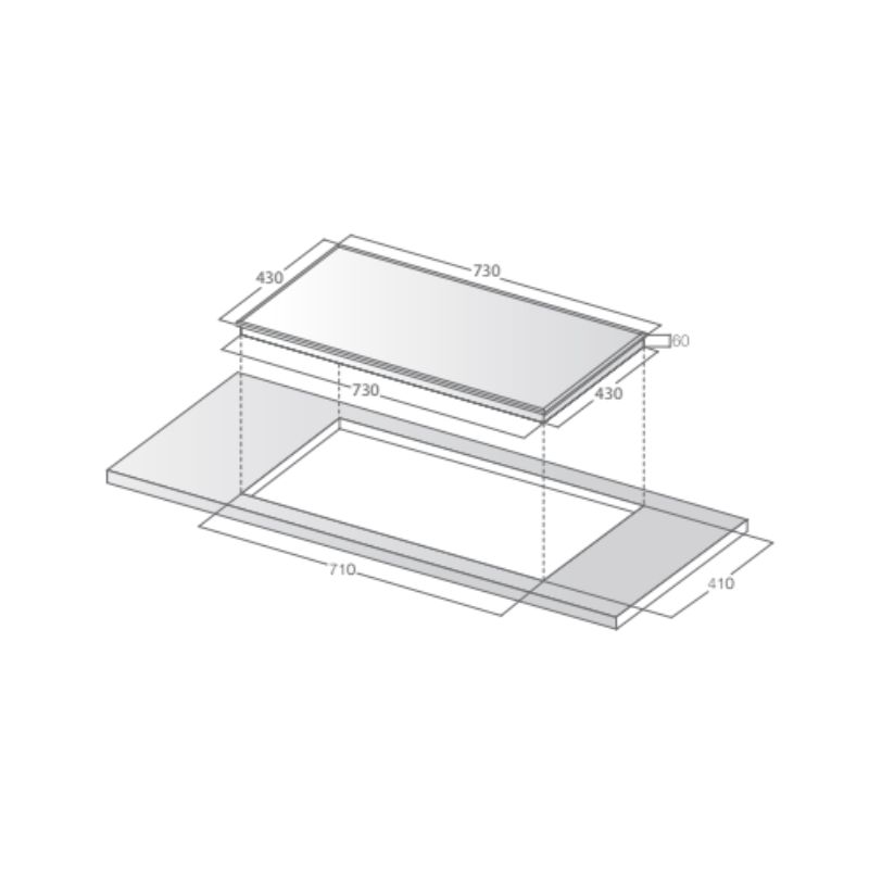 bep-tu-lorca-lci-809-plus (10) Kích thước Bếp từ Lorca LCI 809 Plus