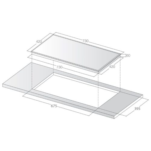 Kích thước bếp từ đôi Lorca LCI-889 PRO