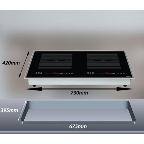 Kích thước bếp từ đôi Lorca TA-117 PRO lắp âm
