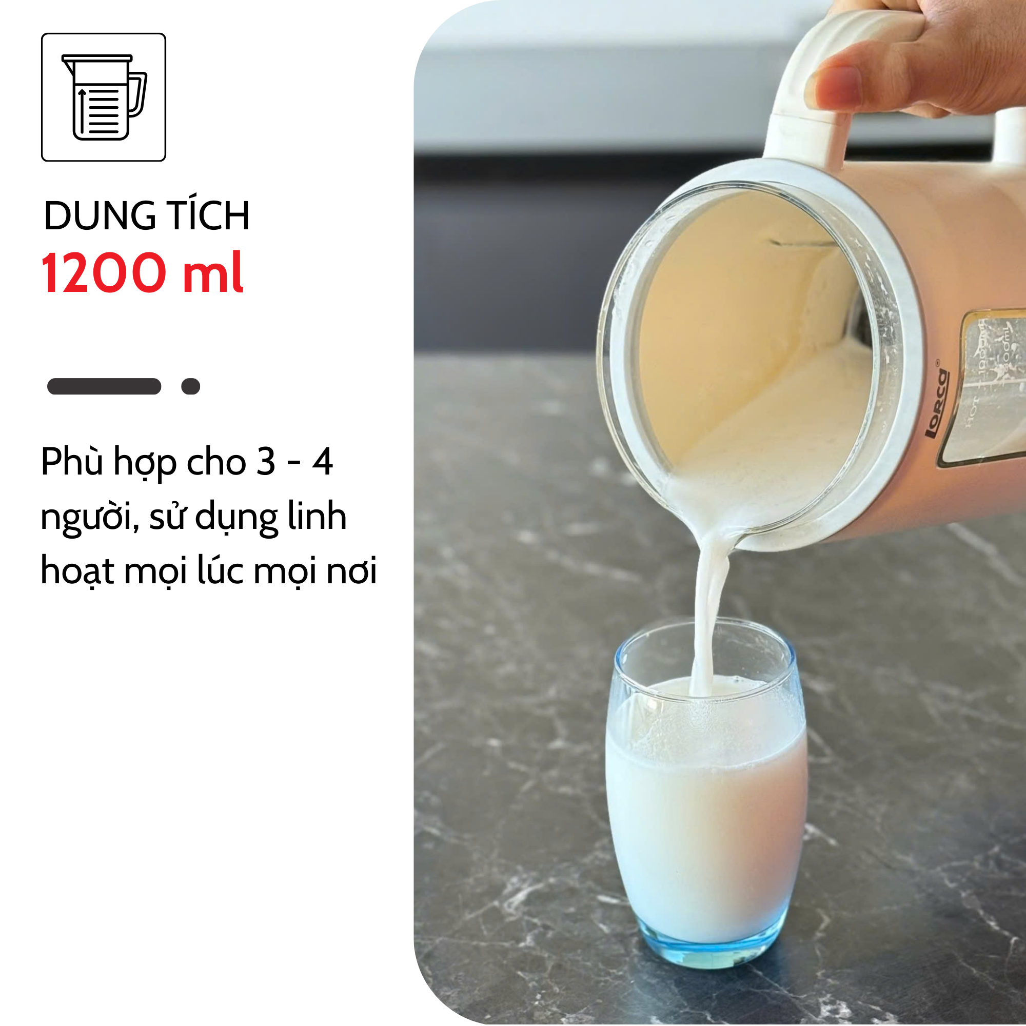 Máy làm sữa hạt LORCA TA 7002E Máy làm sữa hạt LORCA TA 7002E