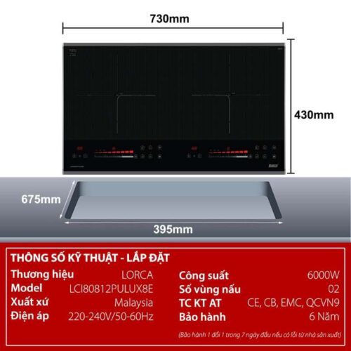 Bếp từ Lorca LCI 80812 PULUX8E 5 Lắp đặt bếp từ Lorca LCI 80812 PULUX8E