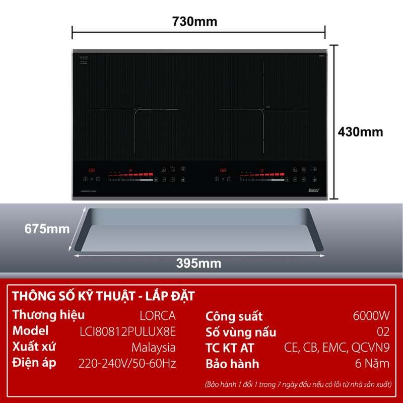 Lắp đặt bếp từ Lorca LCI 80812 PULUX8E Lắp đặt bếp từ Lorca LCI 80812 PULUX8E