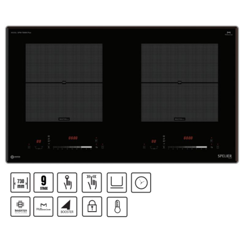 Bếp từ đôi Spelier SPM T666K PLUS lắp âm 3 Bếp từ đôi Spelier SPM T666K PLUS