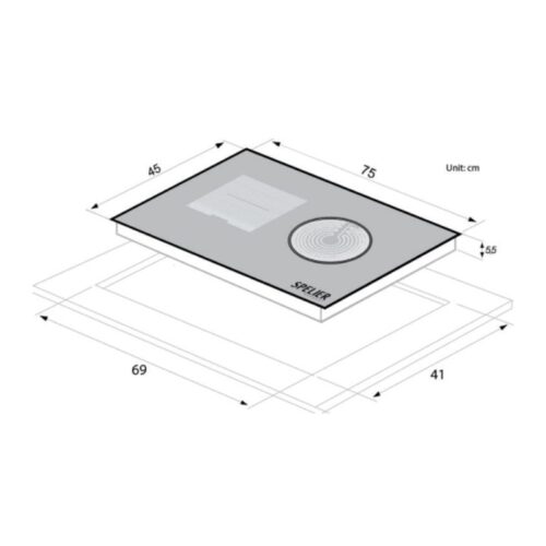 Bếp từ kết hợp hồng ngoại Spelier SPE HC 928EG lắp âm 6 Bếp từ kết hợp hồng ngoại Spelier SPE HC 928EG