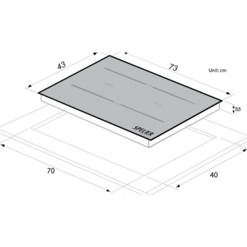 Bếp từ đôi Spelier SPM T85K lắp âm 7 Kích thước bếp từ đôi Spelier SPM T85K lắp âm