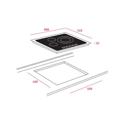 Bếp điện Teka TR 6320 40239012 3 kich thuoc bep dien teka tr 6320 40239012