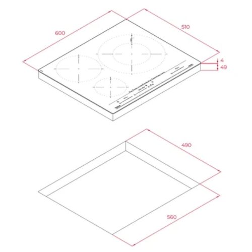 Bếp từ Teka IZC 63630 BK MST 112500017 5 kich thuoc bep tu teka izc 63630 bk mst 112500017
