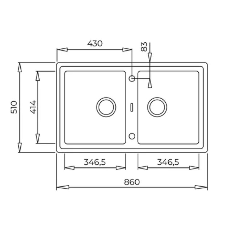 Kích thước chậu đá nhân tạo TEKA STONE 90 B-TG 2B SS 115260007 Kích thước chậu đá nhân tạo TEKA STONE 90 B-TG 2B SS 115260007