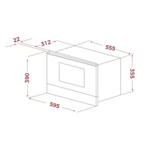 Lò vi sóng TEKA MS 622 BIS L 40584100 6 Kích thước lò vi sóng TEKA MS 622 BIS L 40584100