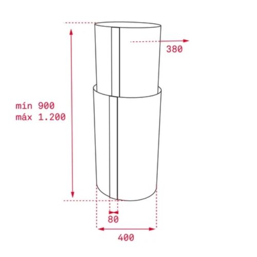 Máy hút mùi đảo Teka CC 485 40480330 4 kich thuoc may hut mui dao teka cc 485 40480330