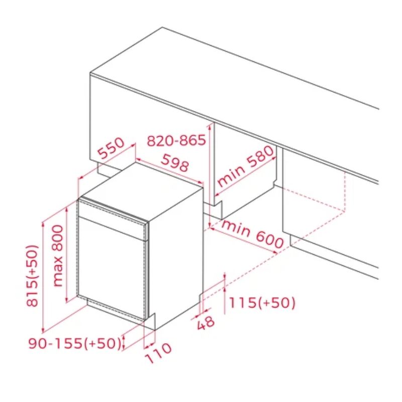 kích thước máy rửa chén TEKA DFI 46960 114270039 kích thước máy rửa chén TEKA DFI 46960 114270039