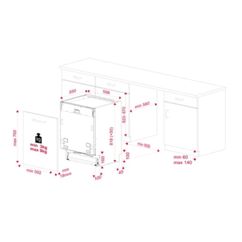 Kích thước máy rửa chén TEKA DFI 76950 220 50 WH 114260004 Kích thước máy rửa chén TEKA DFI 76950 220 50 WH 114260004