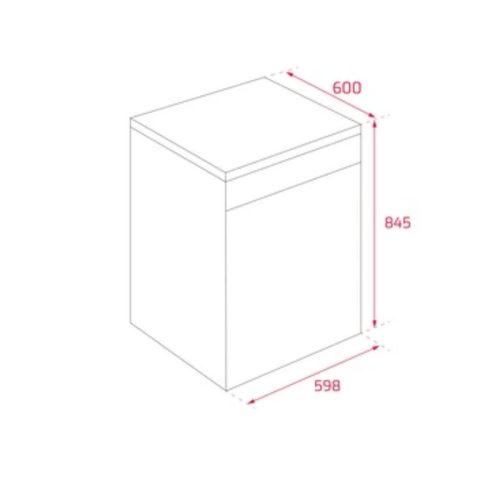 Máy rửa chén TEKA DFS 26610 SS 114280003 5 Kích thước máy rửa chén TEKA DFS 26610 SS 114280003