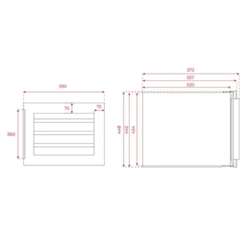 Kích thước tủ rượu TEKA RVI 10024 GBK 113600009