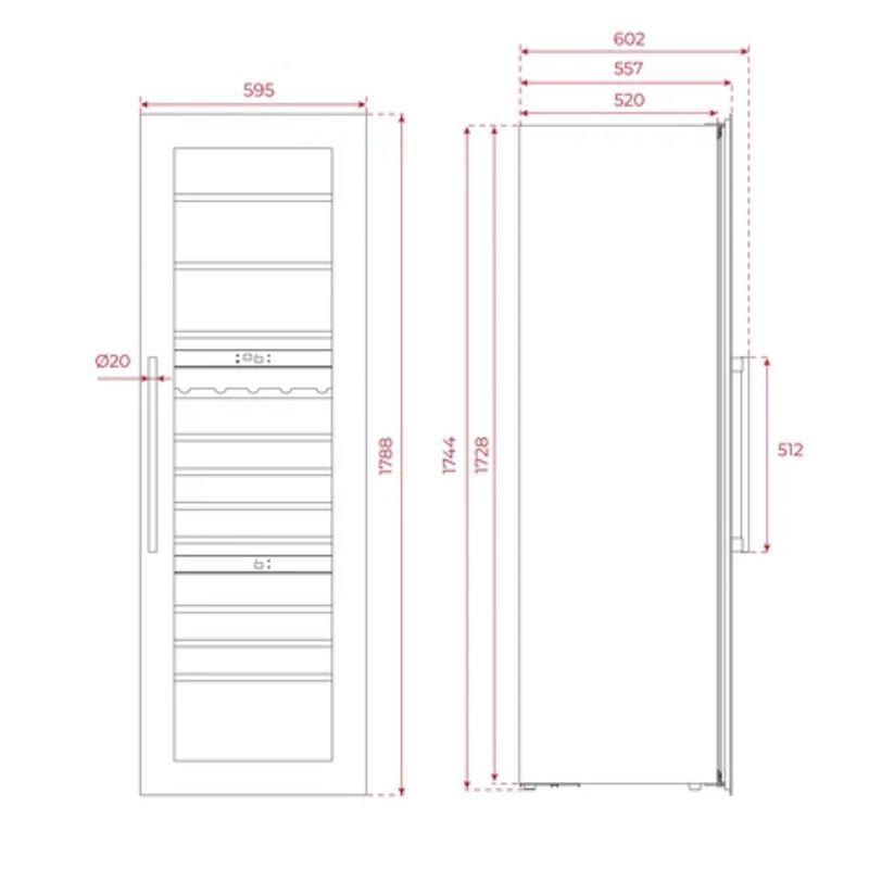 Kích thước tủ rượu TEKA RVI 30097 GBK 113600012 Kích thước tủ rượu TEKA RVI 30097 GBK 113600012