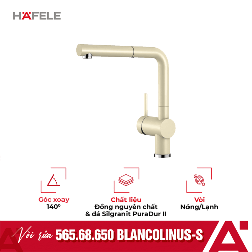 Vòi rửa chén bát Hafele Blancolinus S màu Jasmine 565.68.650