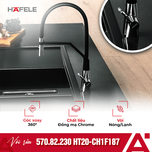 Vòi rửa bát Hafele Hydros HT20-CH1F187 570.82.230