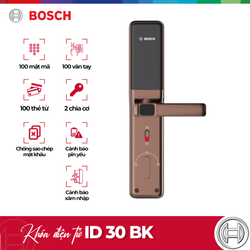 Khóa cửa điện tử Bosch ID 30 BK