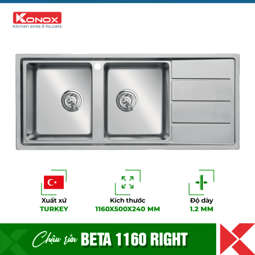 Chậu rửa bát Konox Turkey Beta 1160