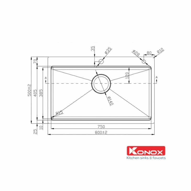 Thiết kế của Chậu rửa bát Workstation - Topmount Sink KN8050TS Thiết kế của Chậu rửa bát Workstation - Topmount Sink KN8050TS