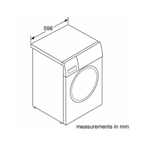 Máy giặt quần áo Bosch WAT24480SG 6 Kích thước máy giặt quần áo Bosch WAT24480SG