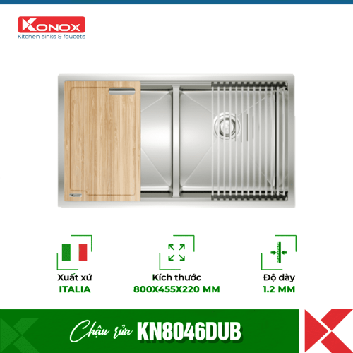 Chậu rửa bát Konox Workstation Sink – Undermount Sink KN8046DUB