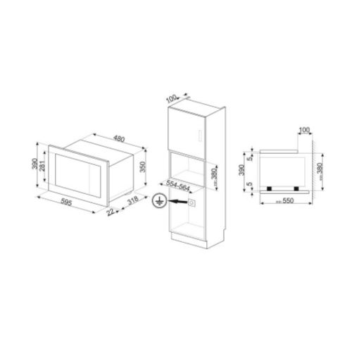 Lò vi sóng kết hợp nướng Hafele Smeg FMI120N2 536.64.961 6 lo vi song ket hop nuong hafele smeg fmi120n2 536.64.961 3